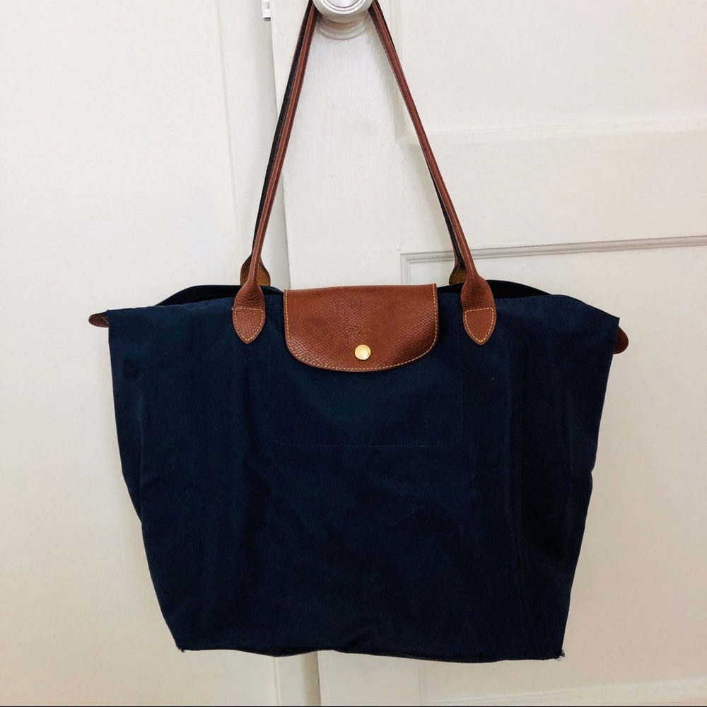 Long champ Le Pliage Large Shoulder Bag Navy
